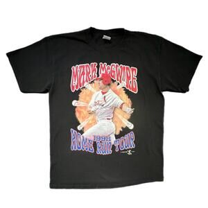 Vintage Mark McQuire Cardinals 1998 Home Run Tour Black T-Shirt - XL
